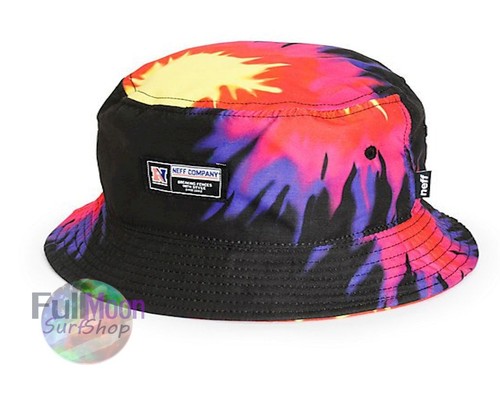 New Neff Tie Dye Black Mens Cap Bucket Hat