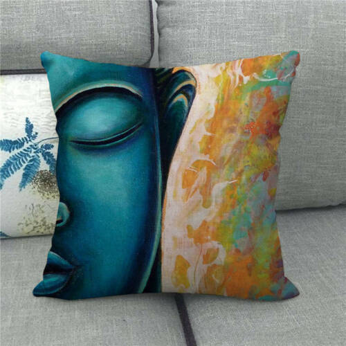 Western Meditation Buddha Statue Zen Mastery Printing Throw Pillow Cover Cushion 