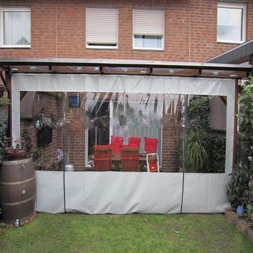 Waterproof Commercial Grade 0.5mm Vinyl Clear Awning Canopy Patio Enclosure 
