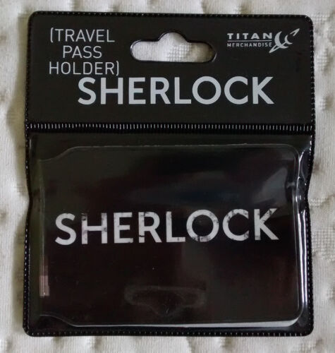 Noir Sherlock /"Pixélisé logo et Sherlock Visage de/" Travel Pass Holder