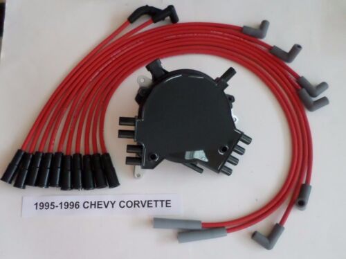 CHEVY CORVETTE 1995-1996 LT1 5.7L OPTISPARK Distributor & RED Spark Plug Wires 