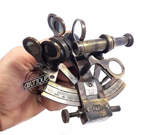 Brass Nautical Antique Direction Hadley London Sextant Instrument Gift New Year
