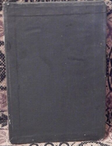 Handmade Primitive Woman Black Dress Books Folk Art Print on Canvas Board 5x7"  