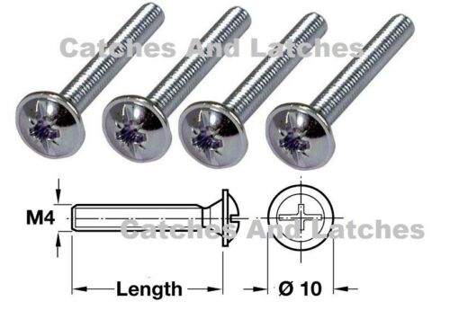 35 SCREWS M4 HANDLE Fixings for Kitchen Bedroom Handles 32 38 or 40mm Lengths