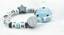 Schnullerkette mit Namen ♥ JUNGE ♥ blau grau ♥ kleiner Prinz ♥ Babygeschenk Holz