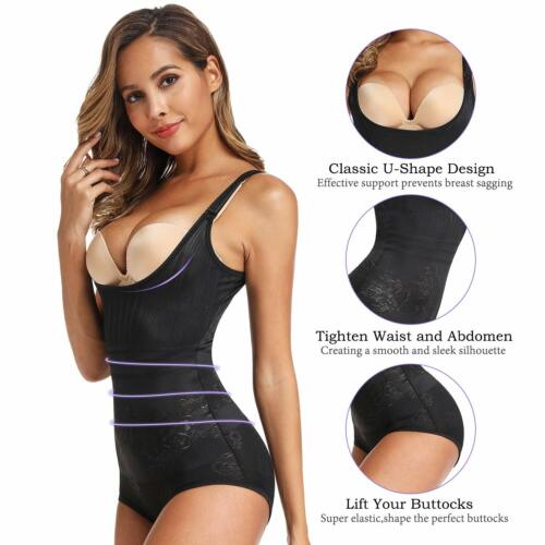 Women/'s Slimming Shapewear Full Body Shaper Firm Tummy Control Workout  Bodysuit