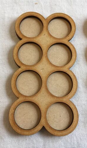 Infantry Base Skirmish Rounded MT26 3x 32mm Round 4x2 Laser cut  Movement Tray
