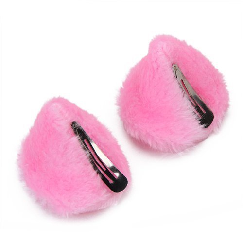 3 Paar Katzenohren Cosplay Haarspange Haarnadel Schwarz , Weiss und Pink GY 1X