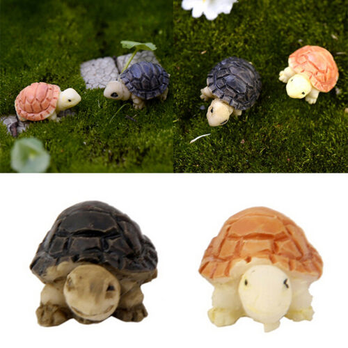 2pcs Miniature Dollhouse Bonsai Fairy Garden Landscape DIY Tortoise Decor TDJB