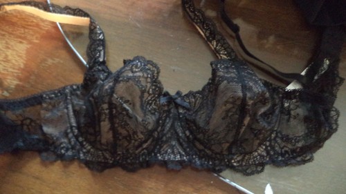 Aubade Bügel BH 75B schwarze Spitze NEU