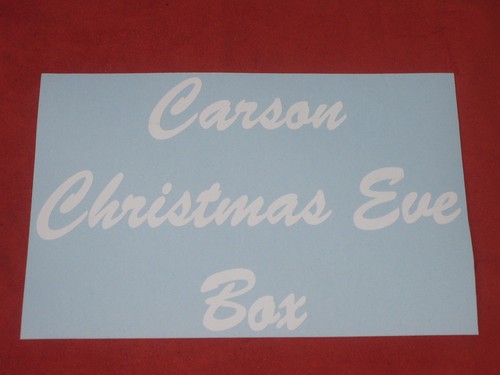 Personalised Christmas Eve Box Printed Sticker DIY Xmas Crate Kids Children