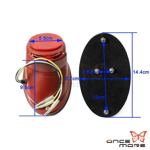 Chrome R75 Rear Render Tail Light Lamp 12V FitR17// M72//DNEPR//URAL//KS750 Custom
