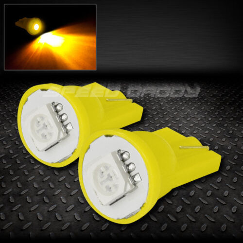PAIR 1SMD 1 5050 SMD LED T10 W5W 194 168 AMBER INTERIOR DOME WEDGE LIGHT BULB