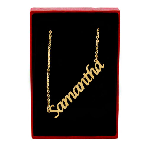 "Samantha" Name Necklace Stainless Steel/ 18ct Gold PlatedChristmas Present 