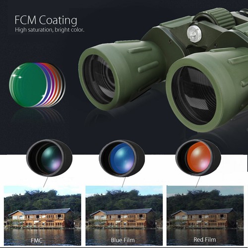60x50 Zoom Ultra HD Day//Night Powerful Binoculars Optics Hunting Camping+Bag US