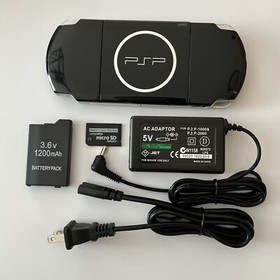 BLACK Sony PSP 3000 System w/ Charger, Battery, & 64gb Memory Card Bundle Import