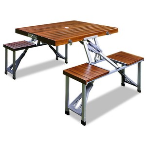 Folding Camping Table Modern Outdoor Bench Picnic Chairs 