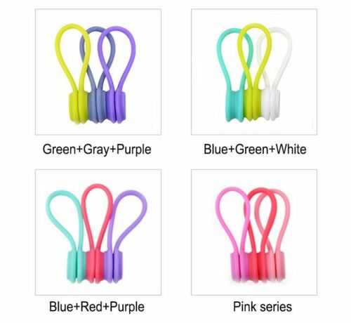 Magnet 3Pcs//Pack Cable Holder Clips Earphones Cord Organizer Multi-functional