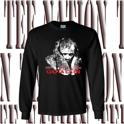 GG ALLIN War in my head Dead Punk band Mens T-shirt black S to 4XLT