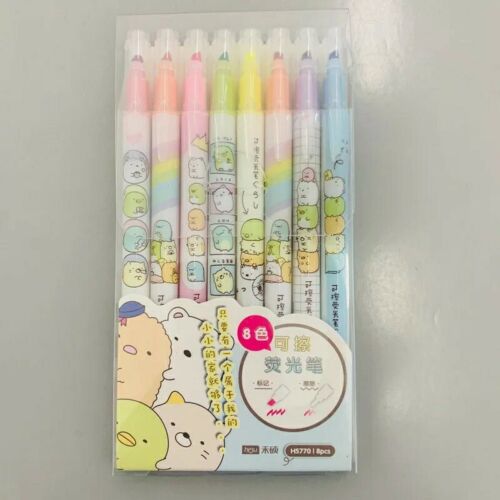 New Sumikko Gurashi Kawaii Erasable Highlighter Stationary Pack