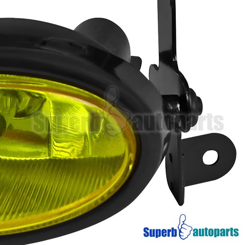 For 2006-2008 Honda Civic Coupe Front Fog Lights Driving Lamp+Switch Yellow Lens