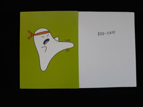Skull Happy Halloween Card -Your choice Pick 1 or More SAVE Dog Ghost Karate