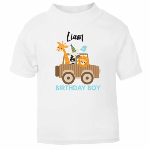 Jungle Birthday Truck Custom Name Birthday TShirt Birthday Boy Birthday Gift Top