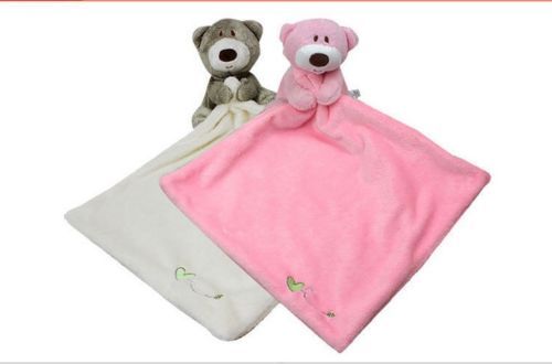 Soft Plush Fleece Toys Baby Infants Sleep Appease Towel Cartoon Bear Mouse Cute