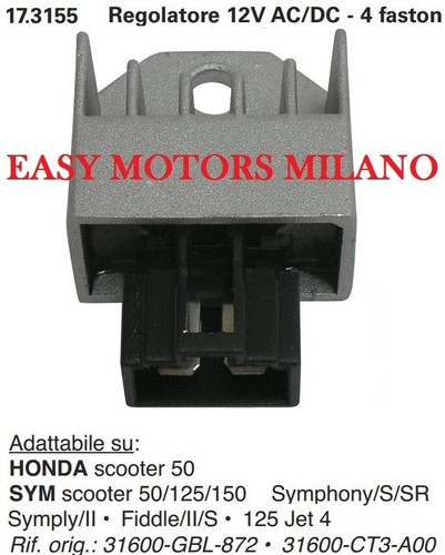 179401-31600GBL872-31600CT3-A00 REGOLATORE DI TENSIONE 12V AC//DC HONDA//SYM