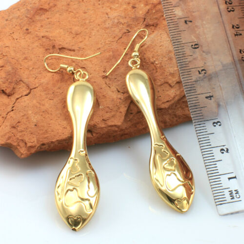 Unique African Style 18k Gold Filled Dangling Earrings