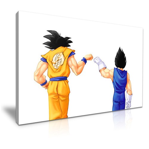 DRAGON BALL Z Son Goku Super Saiyan Cartoon Canvas Framed Print  ~ More Size