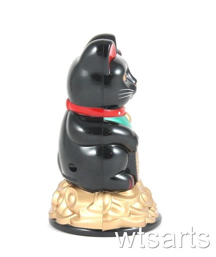 Beckoning Black Fortune Lucky Cat 3.5/" Maneki Neko