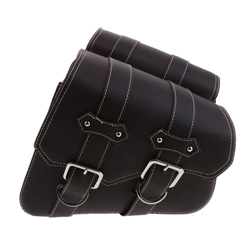 Motorbike Motorcycle Leather Luggage Sissy Saddle Bag Pannier Side Tools Box