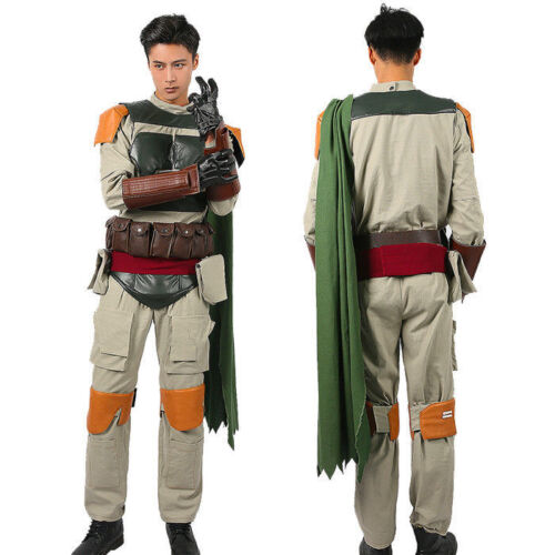 Boba Fett Cosplay Costume Outfits Star Wars Belt Props Halloween Party Adult Men 