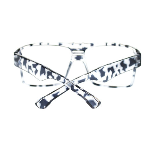 Mens Geek Nerdy Futuristic Sport Rectangular Plastic Frame Optical Eye Glasses