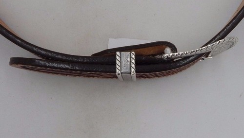 Justin New Brown BRONCO WESTERN Belt Size 32 Made in USA C12264