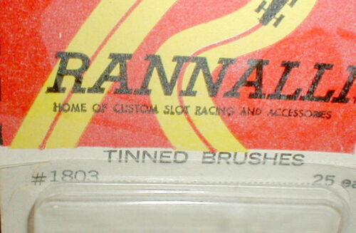 4 Brushes Tinned 1 1//4/" X 1//8/" by Rannalli Original Slot Car NOS #1803