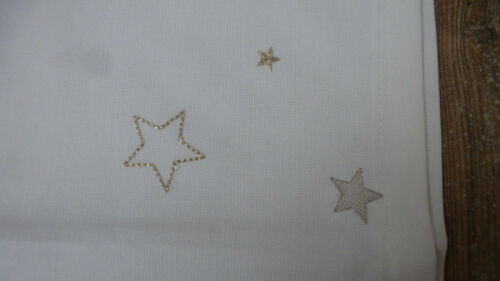 Details about  / Sander Tablecloth 135 cm x 170 cm Design Star Ecru Pale Gold Fine Quality show original title