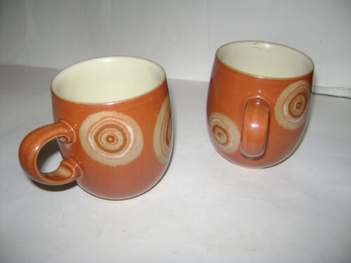 NEW Set of 2 DENBY FIRE CHILLI LARGE CURVE MUGS CUP POTTERY STONEWARE CHINA