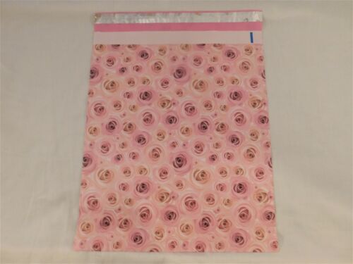 10 New ROSES 14x17 Pink Flower Mailers Poly Shipping Envelopes Boutique Bags
