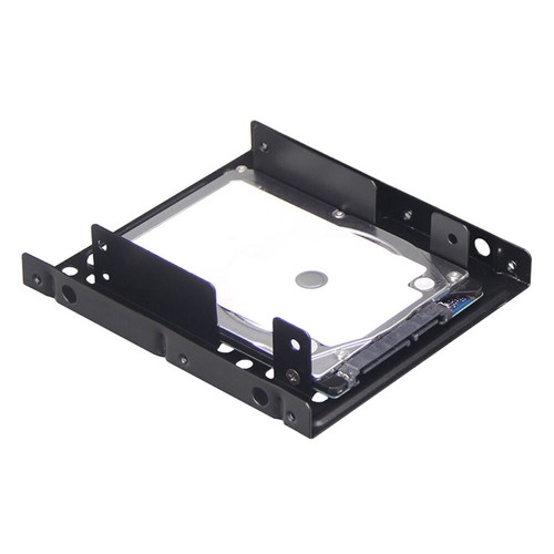 2.5/"SSD to 3.5/" Hard Drive Dual Desktop PC Bay Adapter Mounting Bracket Black