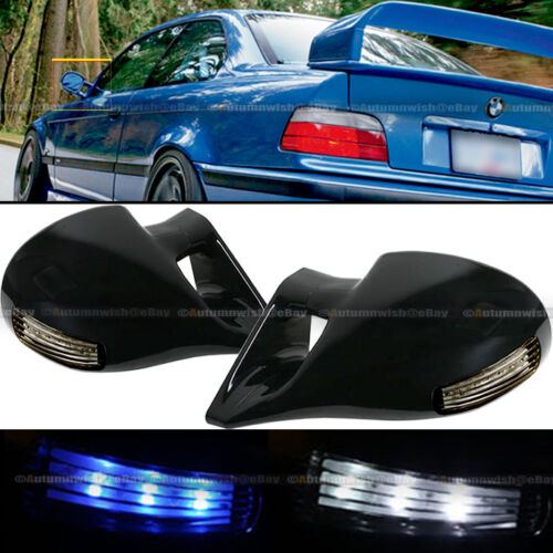 For 05-10 Cobalt M-3 Style LED Signal Powered Glossy Black Side View Mirror