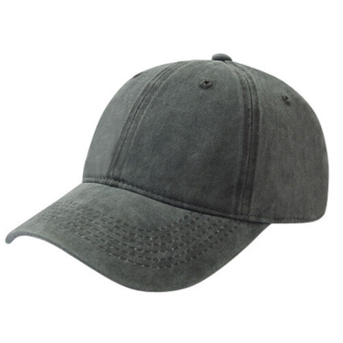 Mens Womens Plain Vintage Baseball Cap Brushed Washed Low Profile Hat Adjustable 