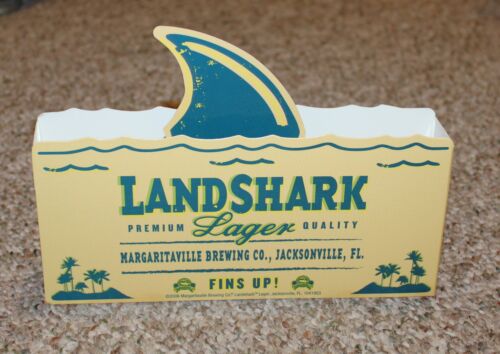 FIN SWAYS BACK AND FORTH LANDSHARK LAGER ~~ MOTION ~~ TABLE TENT 2 SIDED 