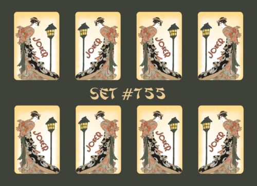 Mah Jongg Jong Mahjong 10 Joker Stickers Geisha Set #755 *** Free Shipping ***