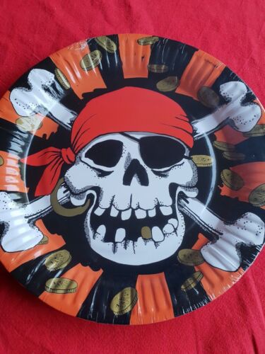 pièces épée Bal Serviettes Autocollants Parti Pirate plage-plaque Tasses chapeau Table Cover