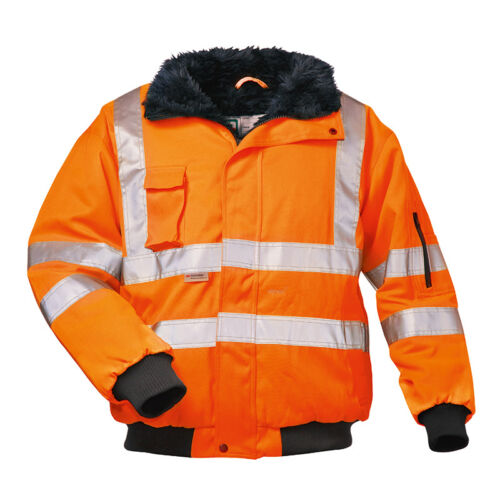 L-XXL NEU Warnschutz Pilotljacke Winter Jacke Marke Elysee 23557 orange Gr 