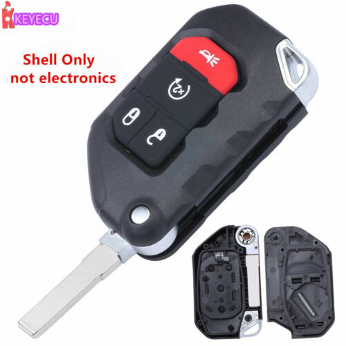 Replacement New Keyless Remote Flip Case for JEEP Wrangler Gladiator OHT1130261