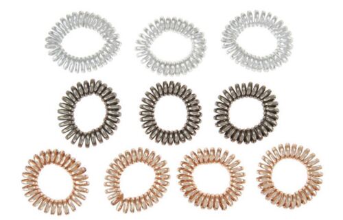 Set of 10 Traceless Spiral Hair Ties by Lori Greiner~A305982~Choice of Colors 