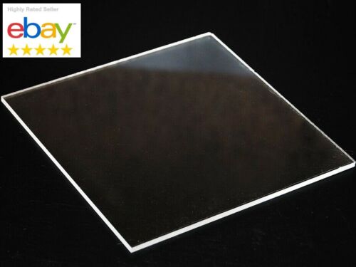 Plastic Perspex Acrylic Glass 5x5 cm 1mm thick Hobby Craft Arty Artisan DIY UK! 
